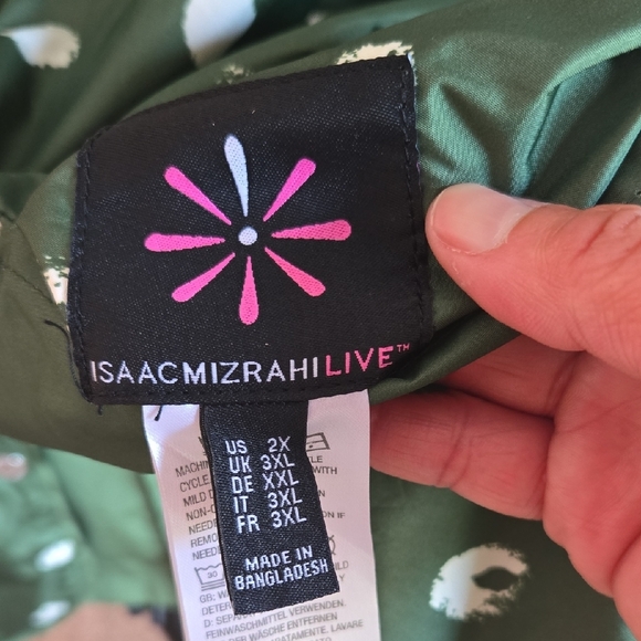 Green Polka Dot Women's Rain Jacket  ✨️ Size 2X ⭐️✨️ - Picture 11 of 11